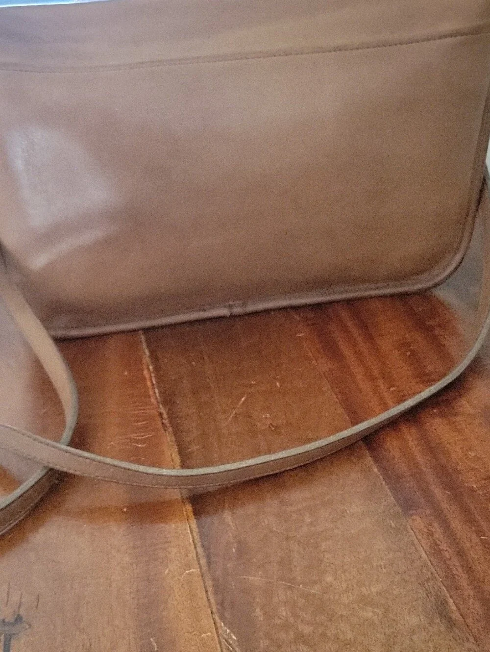 Vintage Coach Convertible Clutch In Putty with Solid Brass Turn-Lock